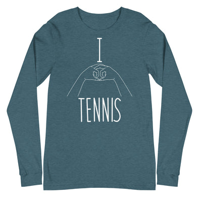 I Heart Tennis -- Unisex Long Sleeve Tee