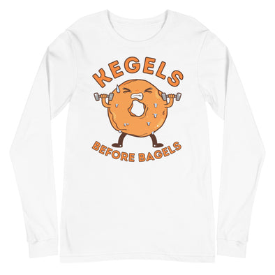 Kegels Before Bagels -- Unisex Long Sleeve Tee