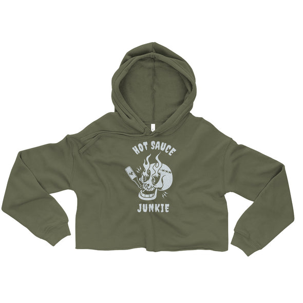 Hot Sauce Junkie -- Crop Hoodie